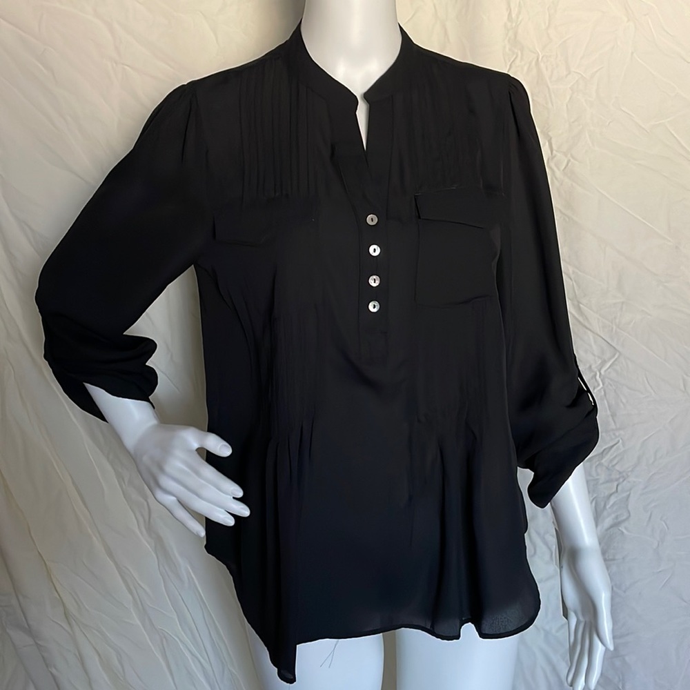 NWT REBECCA MALONE BLACK BLOUSE